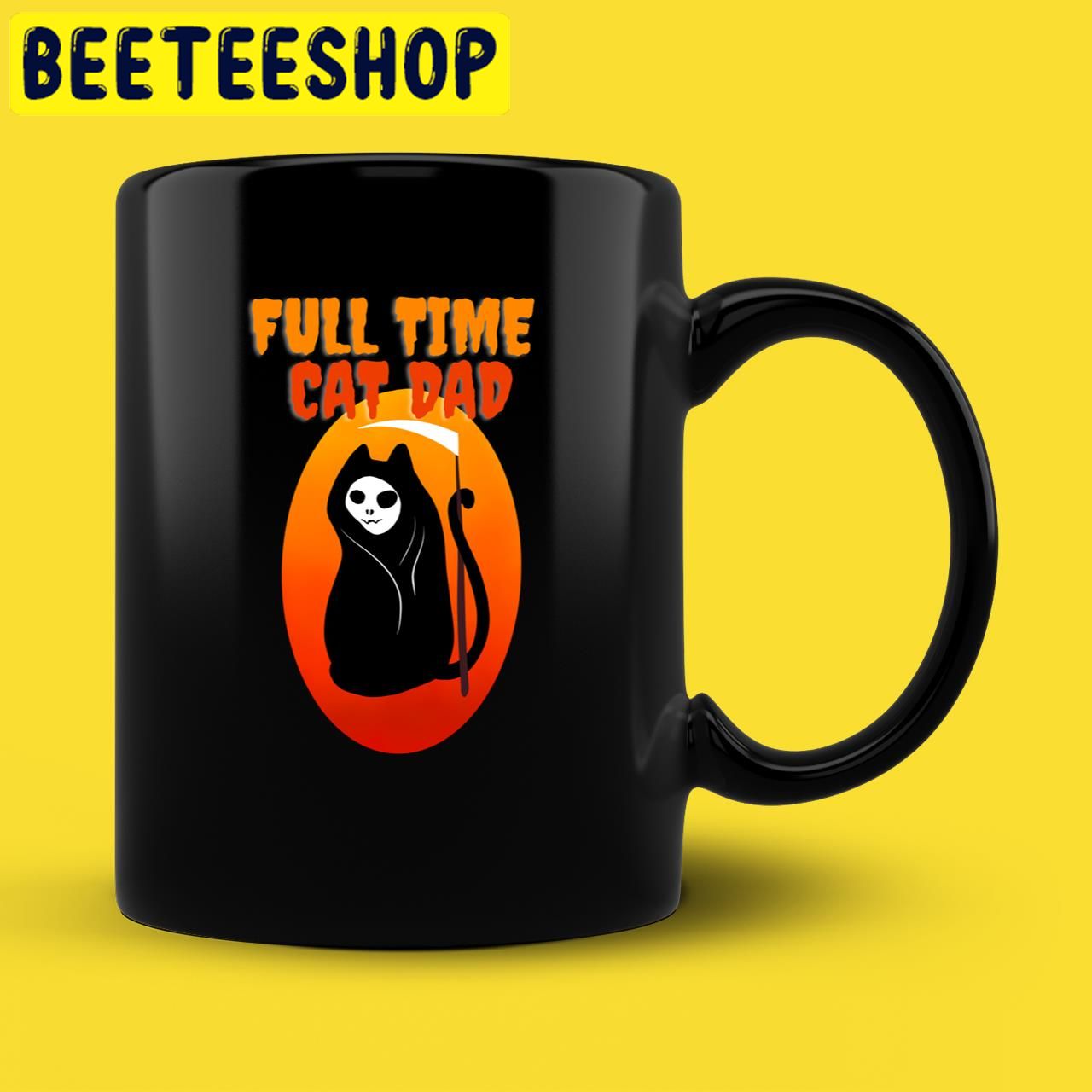 Full Time Cat Dad Funny Grim Reaper Halloween Trending Unisex T-Shirt Full Time Cat Dad Funny Grim Reaper Halloween Trending Unisex T-Shirt