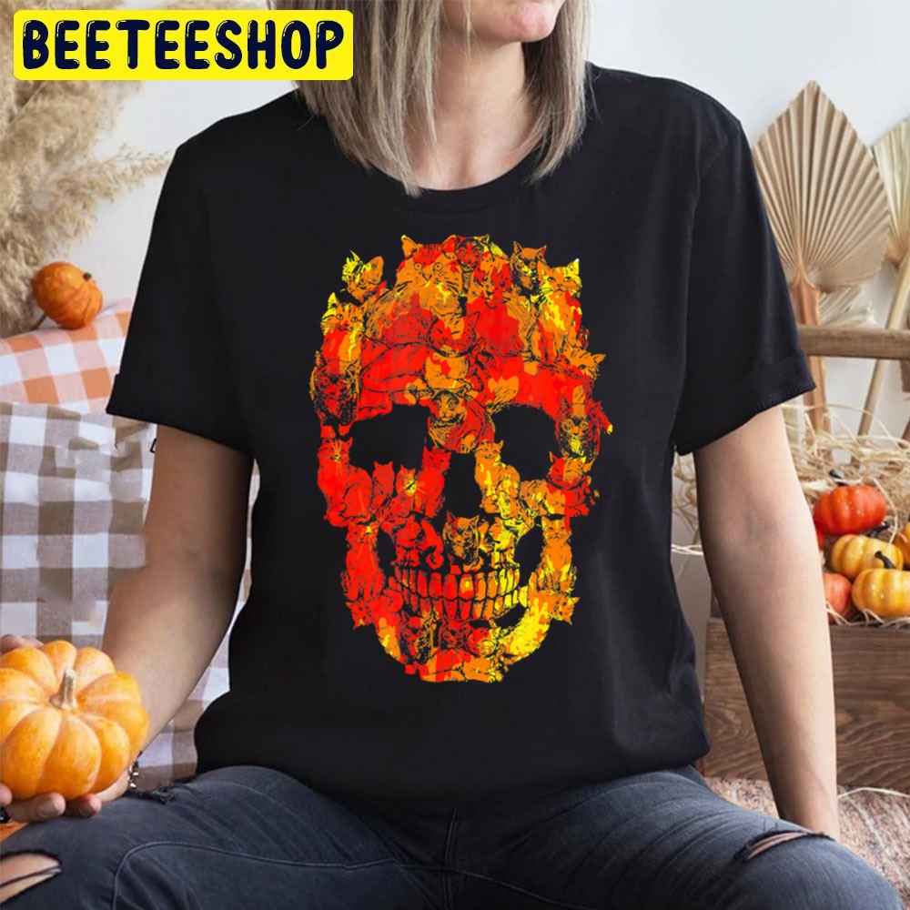 Funny Halloween Costume Skull Cat Skull Trending Unisex T-Shirt Funny Halloween Costume Skull Cat Skull Trending Unisex T-Shirt