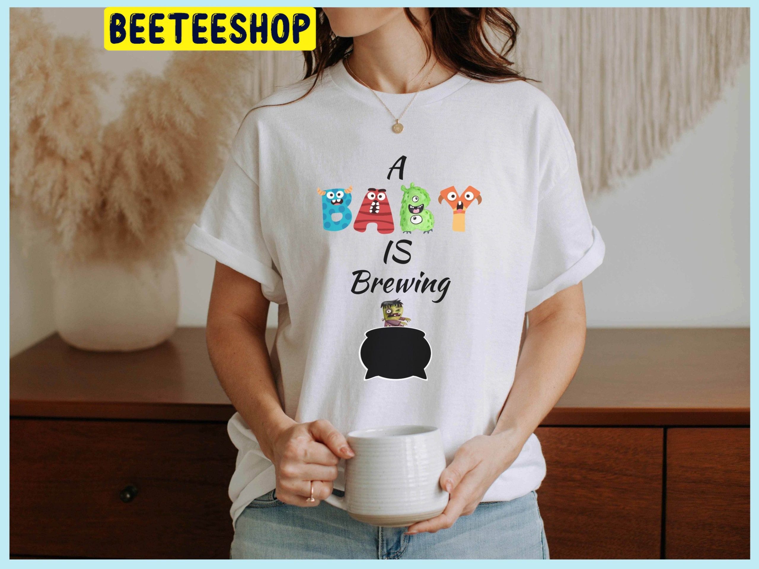 Funny Halloween Maternity Shirt With Baby Brewing In The Cauldron Trending Unisex Shirt Funny Halloween Maternity Shirt With Baby Brewing In The Cauldron Trending Unisex Shirt