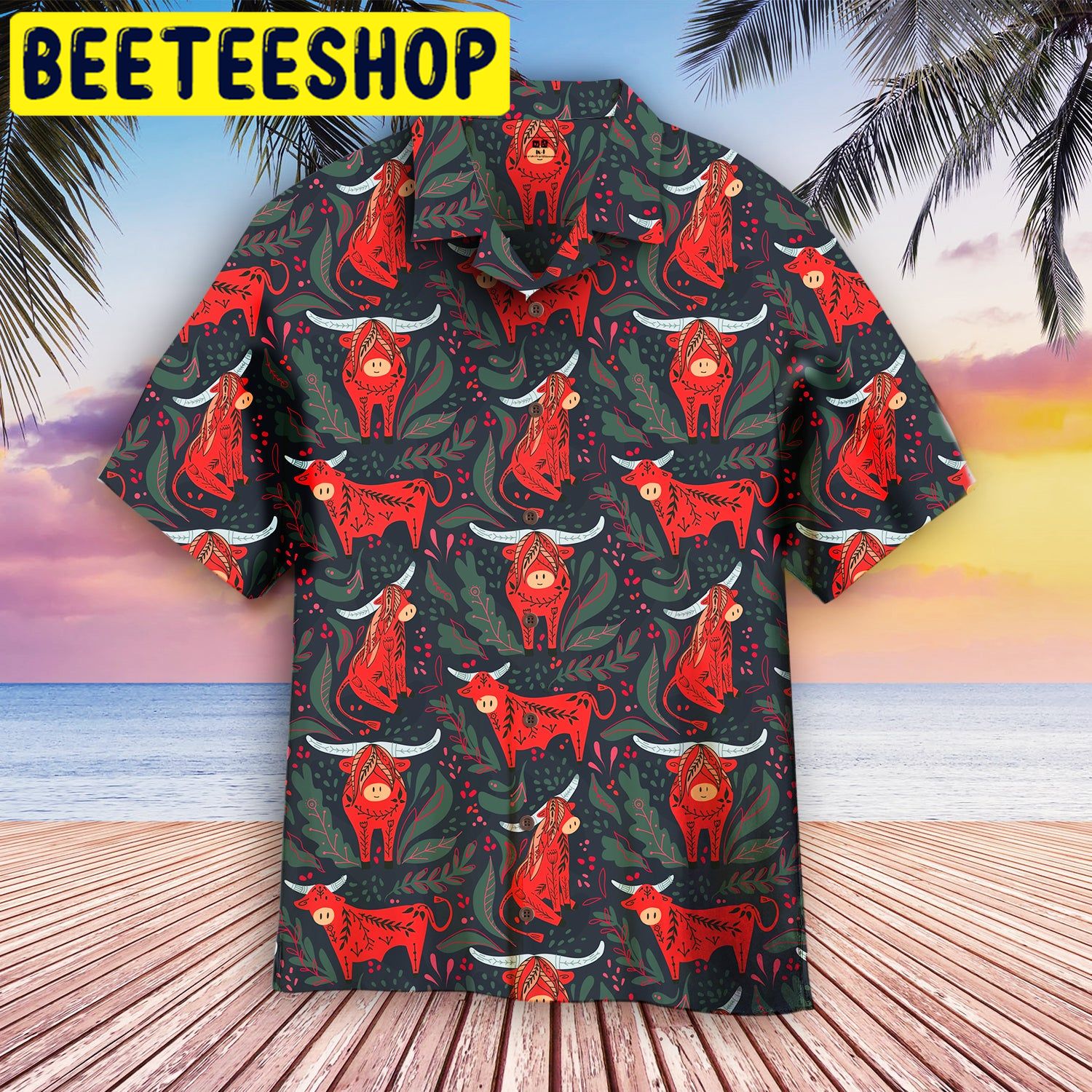 Funny Red Bulls Hawaiian Shirt Funny Red Bulls Hawaiian Shirt