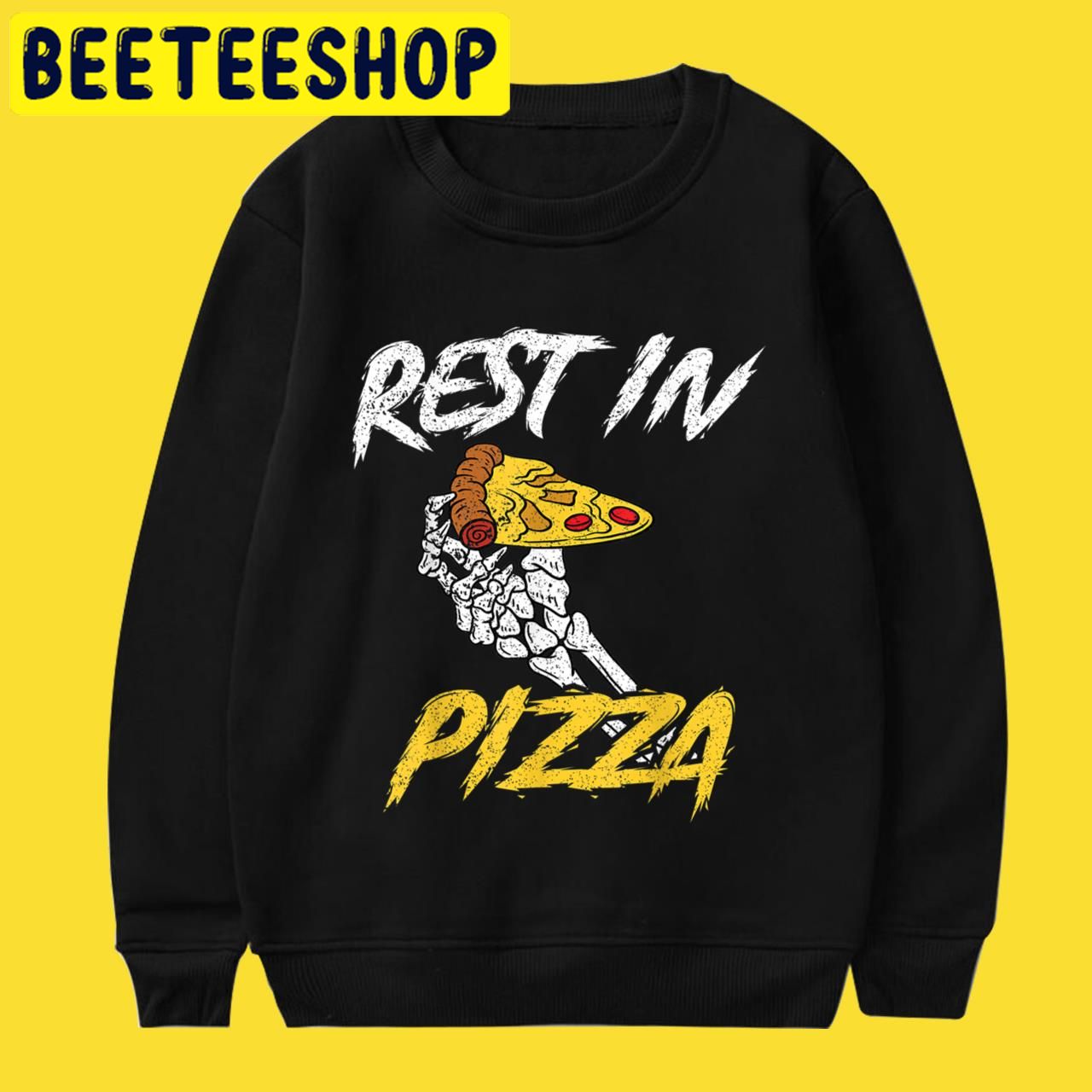 Funny Rest In Pizza Scary Skeleton Halloween Trending Unisex T-Shirt Funny Rest In Pizza Scary Skeleton Halloween Trending Unisex T-Shirt