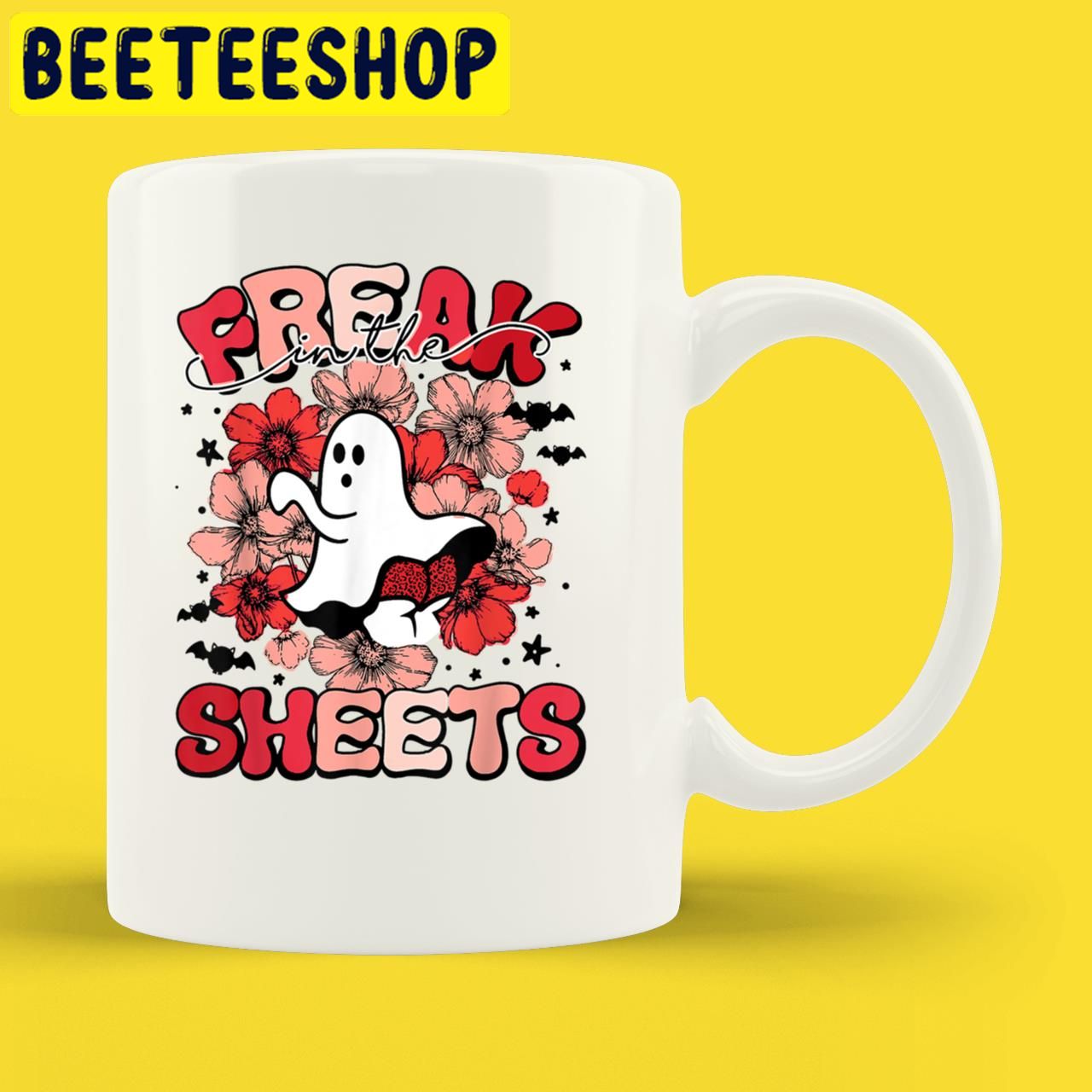 Funny Spooky Freak In The Sheets Floral Spooky Ghost Halloween Trending Unisex T-Shirt Funny Spooky Freak In The Sheets Floral Spooky Ghost Halloween Trending Unisex T-Shirt