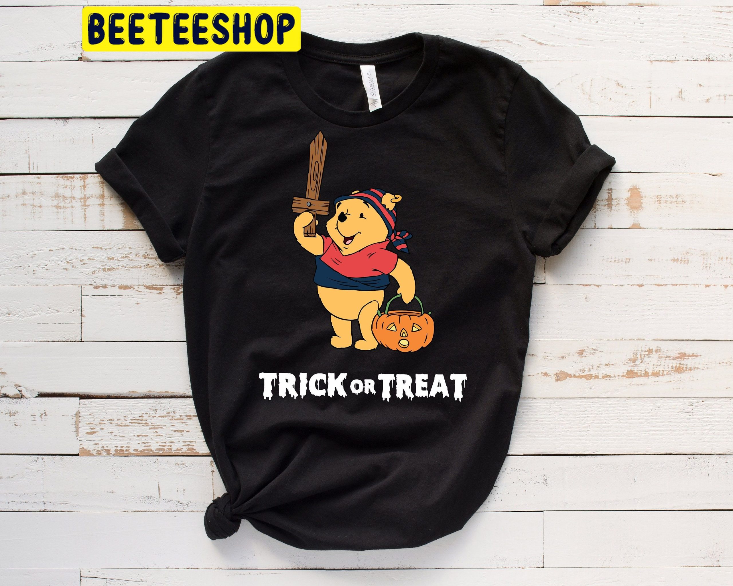 Funny Trick Or Treat Winnie The Pooh Halloween Trending Unisex Shirt Funny Trick Or Treat Winnie The Pooh Halloween Trending Unisex Shirt
