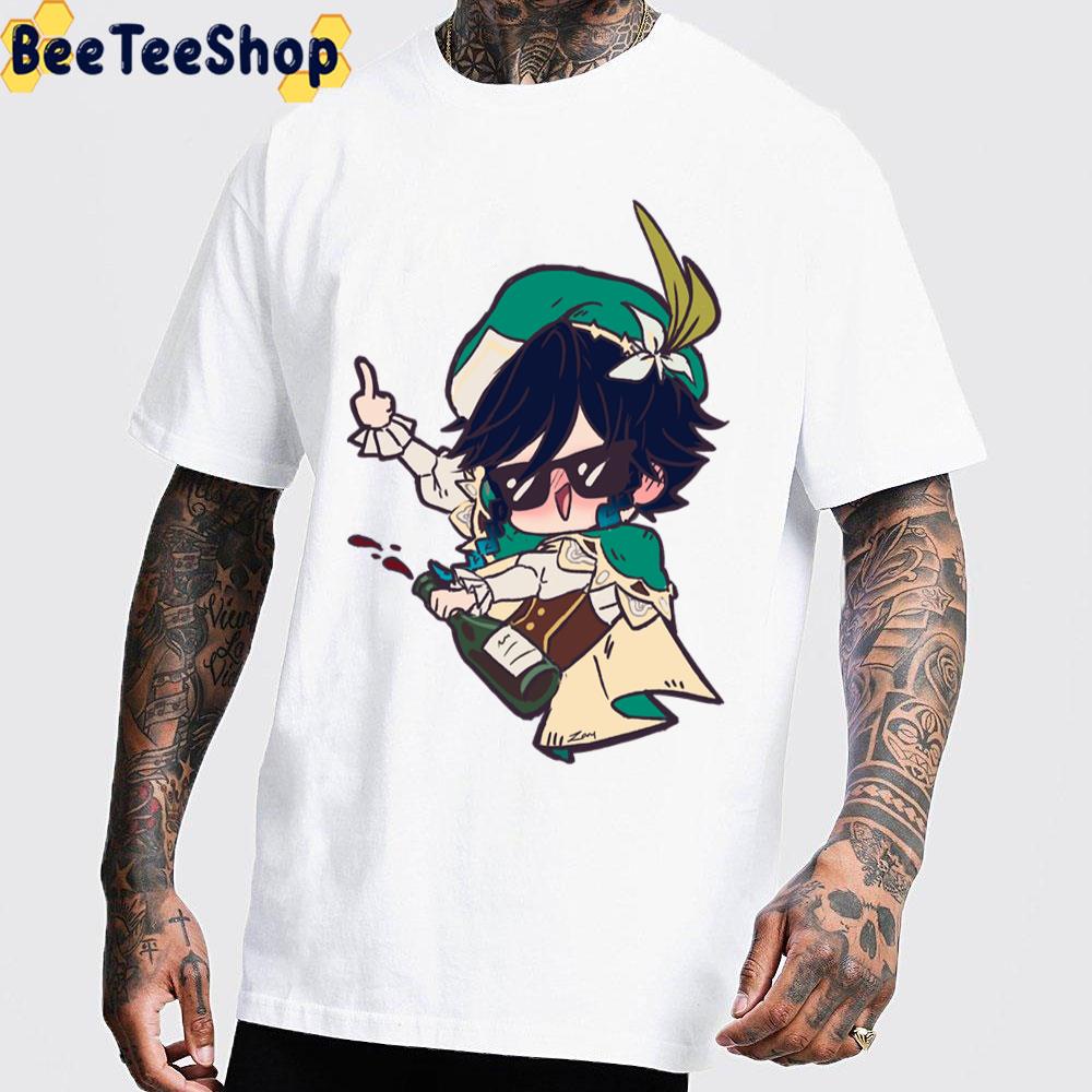 Funny Venti Drunk Genshin Impact Trending Unisex T-Shirt Funny Venti Drunk Genshin Impact Trending Unisex T-Shirt
