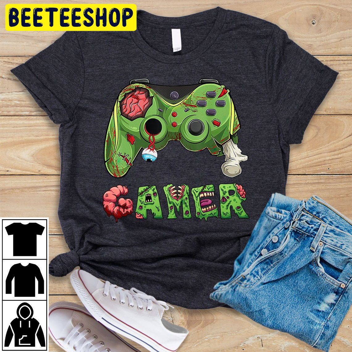 Gamer Zombie Video Game Halloween Trending Unisex Shirt Gamer Zombie Video Game Halloween Trending Unisex Shirt