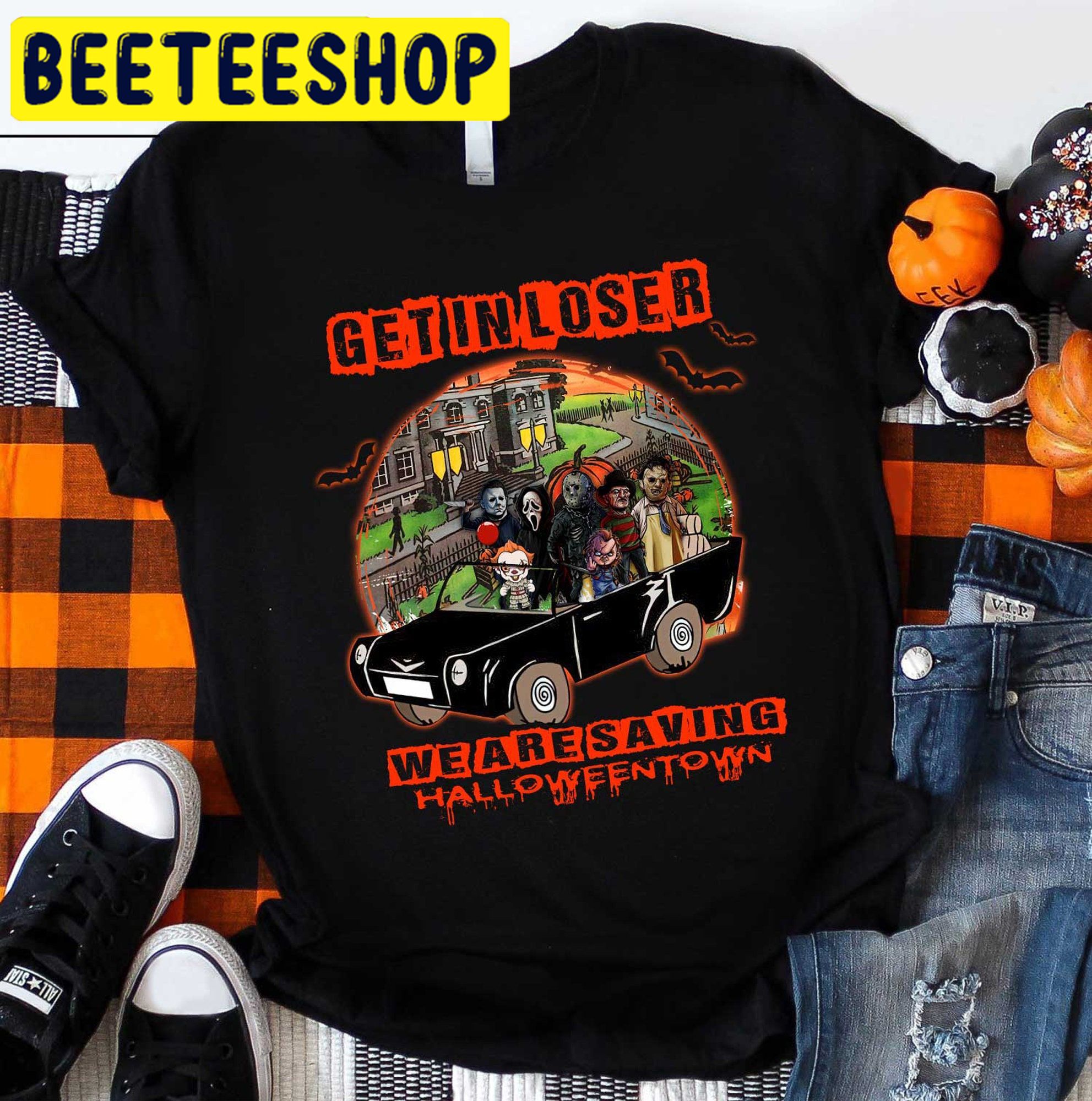 Get In Loser We're Going Killing Michael Myers Halloween Truck HalloweenTrending Unisex Shirt Get In Loser We're Going Killing Michael Myers Halloween Truck HalloweenTrending Unisex Shirt