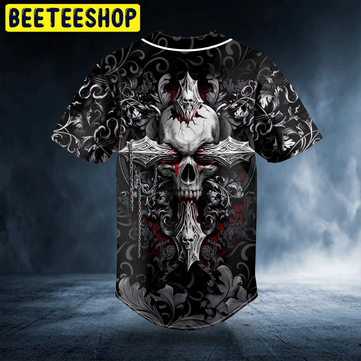 Ghost Cross Skull Trending Baseball Jersey Ghost Cross Skull Trending Baseball Jersey
