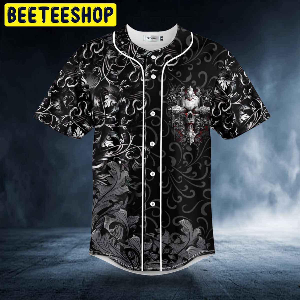 Ghost Cross Skull Trending Baseball Jersey Ghost Cross Skull Trending Baseball Jersey