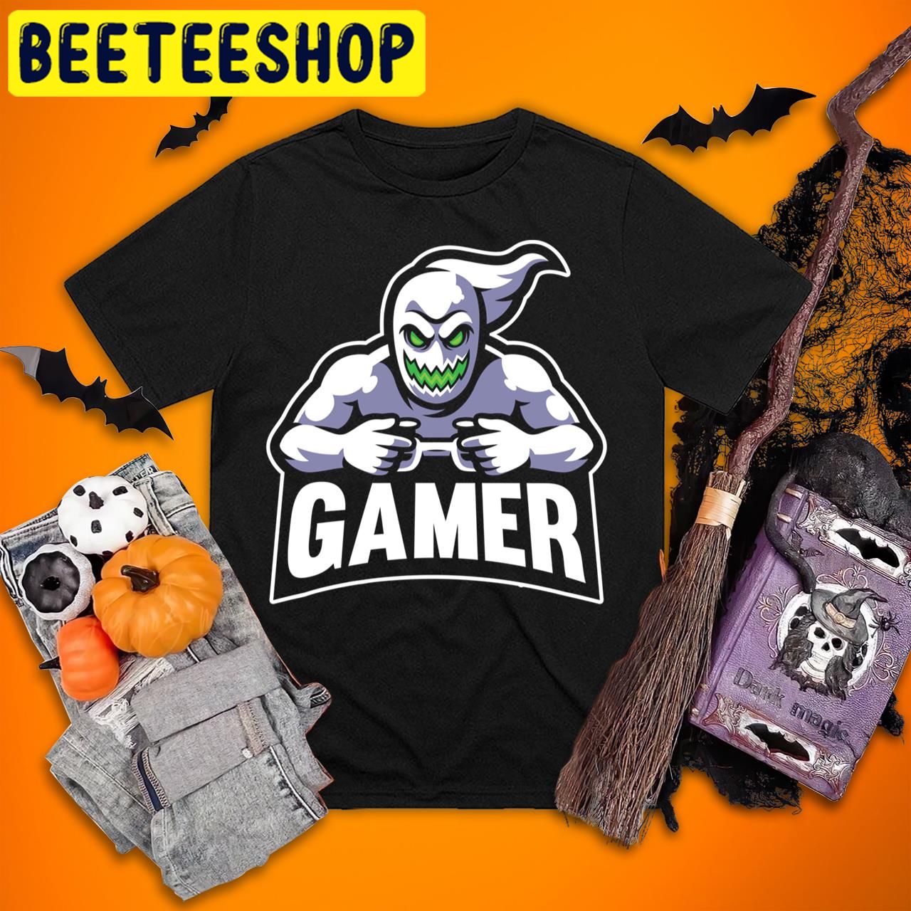 Ghost Gamer Lazy Costume Cool Video game Gaming Halloween Trending Unisex T-Shirt Ghost Gamer Lazy Costume Cool Video game Gaming Halloween Trending Unisex T-Shirt