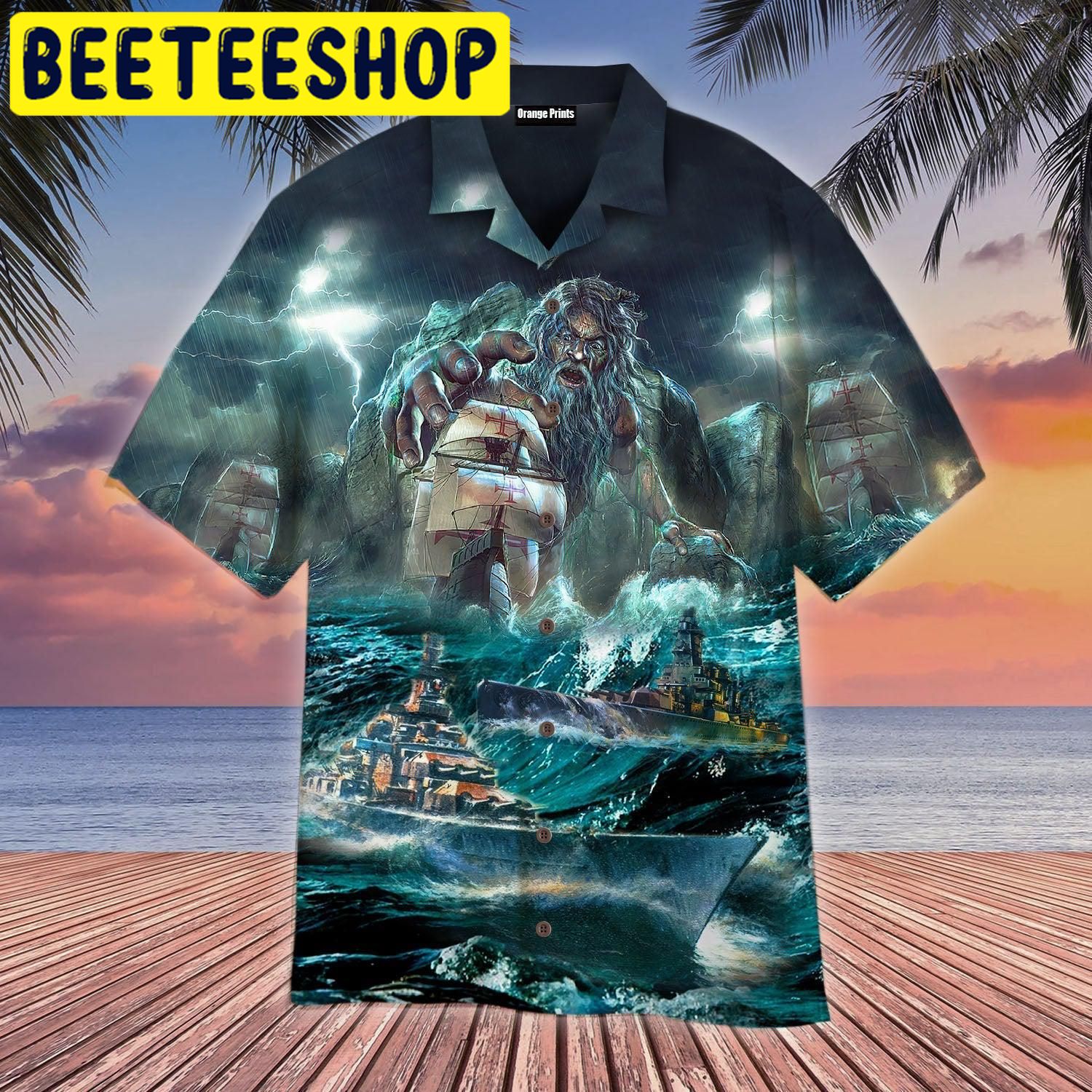 Giant Adamastor Angry Sea Hawaiian Shirt Giant Adamastor Angry Sea Hawaiian Shirt