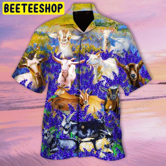 Goats In Bluebonnets Trending Hawaiian Shirt Goats In Bluebonnets Trending Hawaiian Shirt