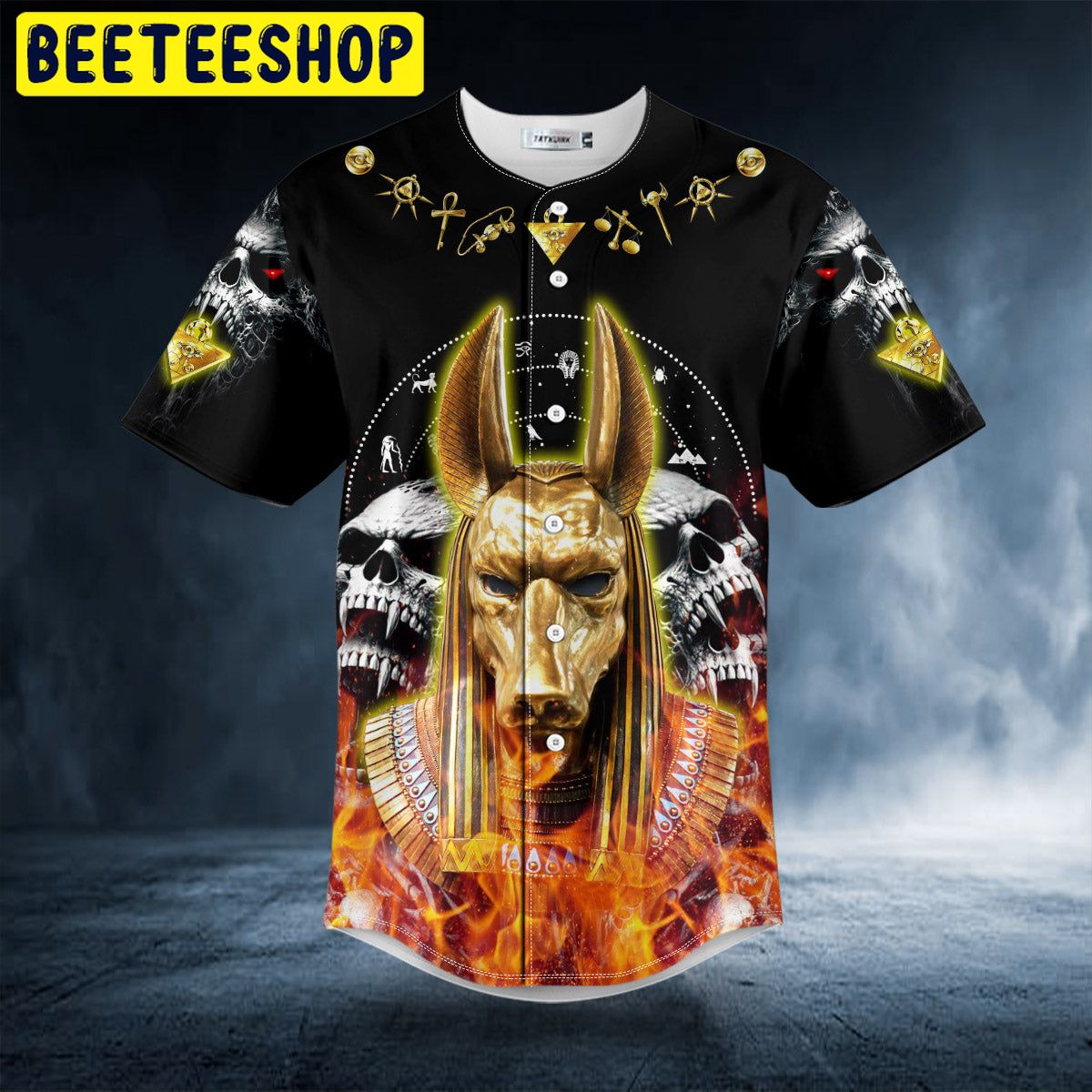 Gold Anubis Skull Trending Baseball Jersey Gold Anubis Skull Trending Baseball Jersey