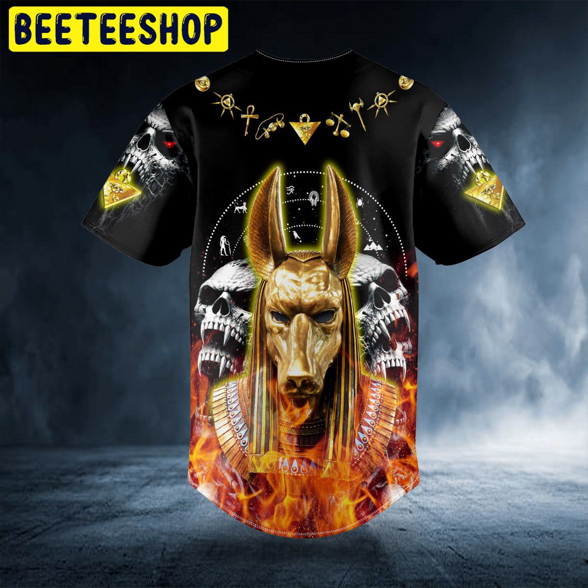 Gold Anubis Skull Trending Baseball Jersey Gold Anubis Skull Trending Baseball Jersey