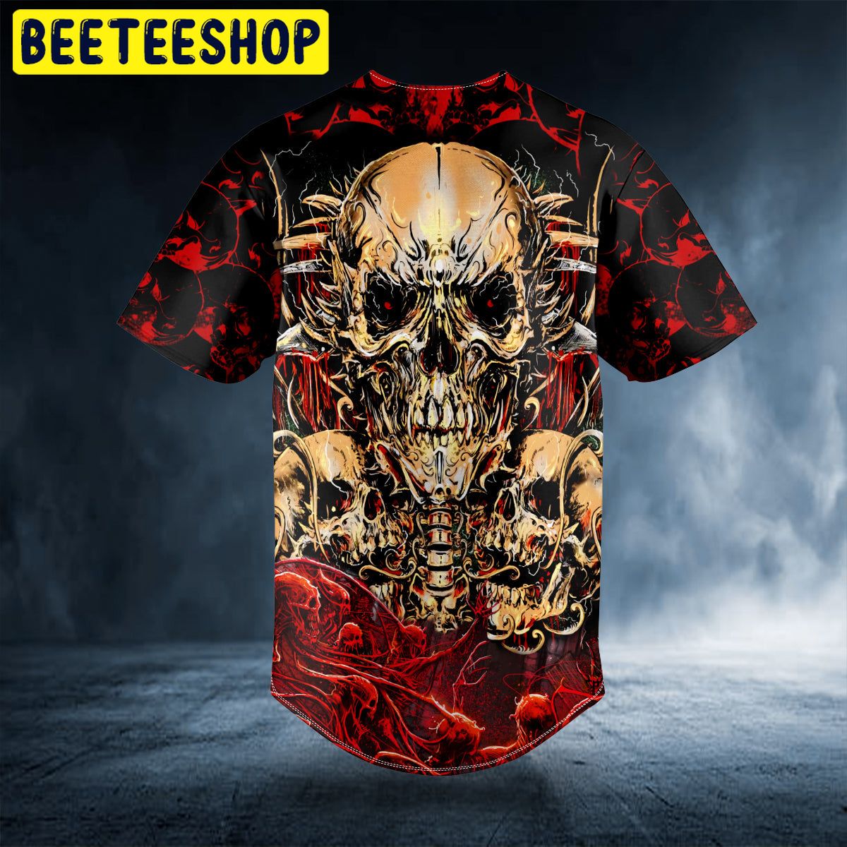 Golden Badass Skull Trending Baseball Jersey Golden Badass Skull Trending Baseball Jersey