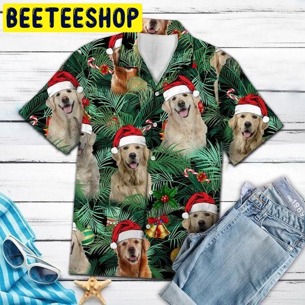 Golden Retriever Christmas Hawaiian Shirt Golden Retriever Christmas Hawaiian Shirt