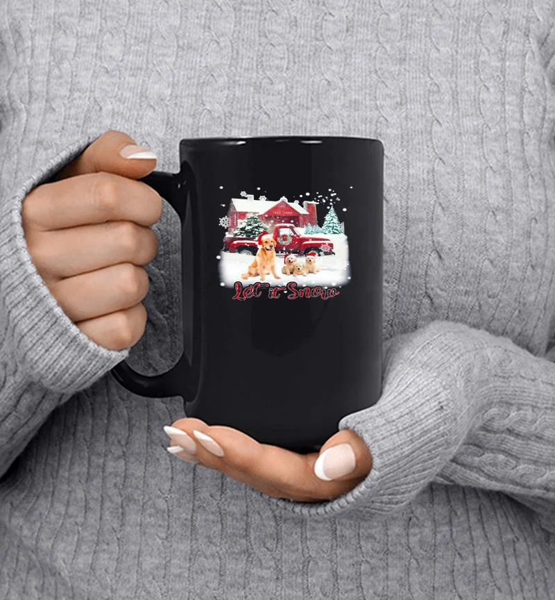 Golden Retriever Let It Snow Christmas Mug Golden Retriever Let It Snow Christmas Mug