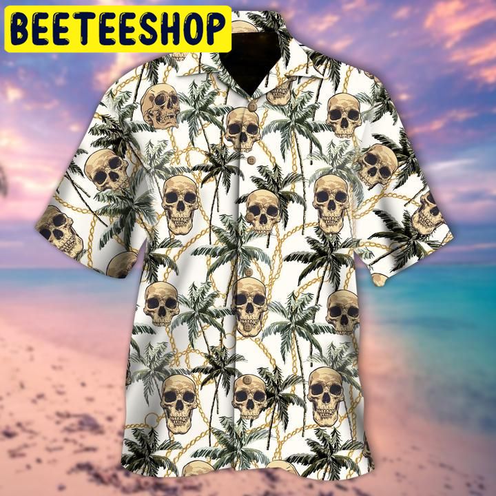 Golden Skull Hawaiian Shirt Golden Skull Hawaiian Shirt