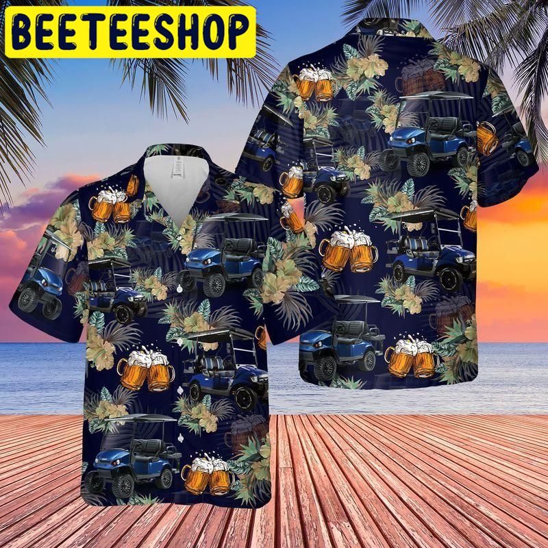 Golf Cart and Beer Hawaiian Shirt Golf Cart and Beer Hawaiian Shirt