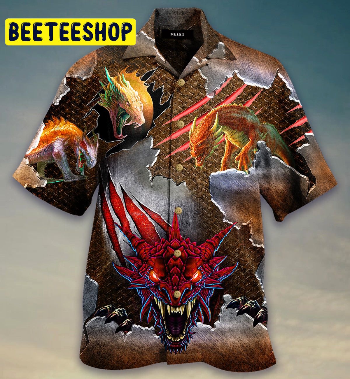 Graphic Art Dragon Trending Hawaiian Shirt Graphic Art Dragon Trending Hawaiian Shirt