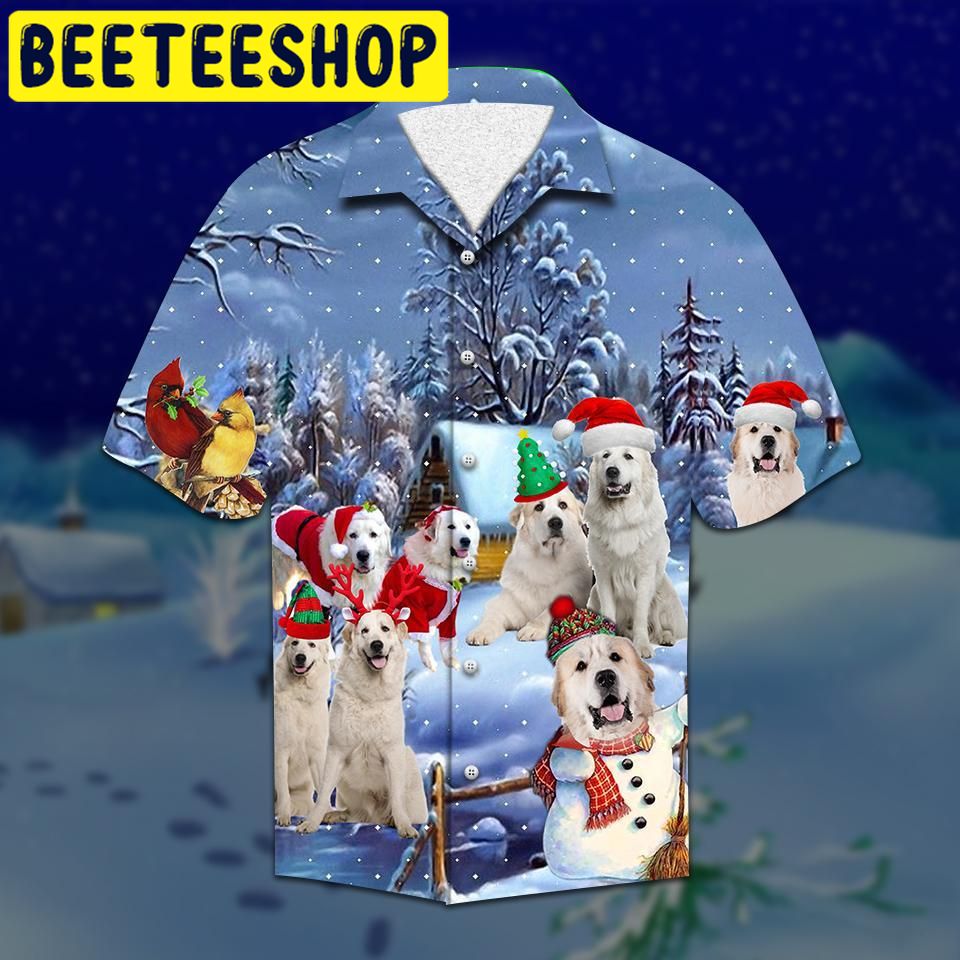 Great Pyrenees Christmas Hawaiian Shirt Great Pyrenees Christmas Hawaiian Shirt
