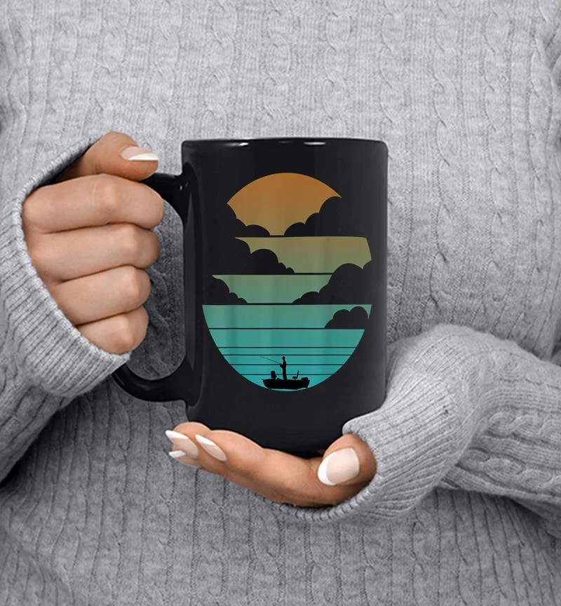 Great Retro Fishing Rod 038 Fishing Reel Gift For Boat Anglers Mug Great Retro Fishing Rod 038 Fishing Reel Gift For Boat Anglers Mug