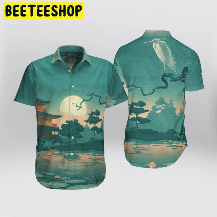 Green Art Japanese Aesthetic Ukiyoe Trending Hawaiian Shirt Green Art Japanese Aesthetic Ukiyoe Trending Hawaiian Shirt