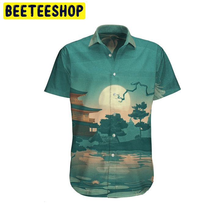 Green Art Japanese Aesthetic Ukiyoe Trending Hawaiian Shirt Green Art Japanese Aesthetic Ukiyoe Trending Hawaiian Shirt