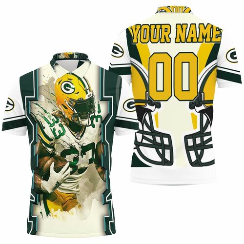 Green Bay Packers Aaron Jones 33 For Fans Personalized 3D All Over Print Polo Shirt Green Bay Packers Aaron Jones 33 For Fans Personalized 3D All Over Print Polo Shirt