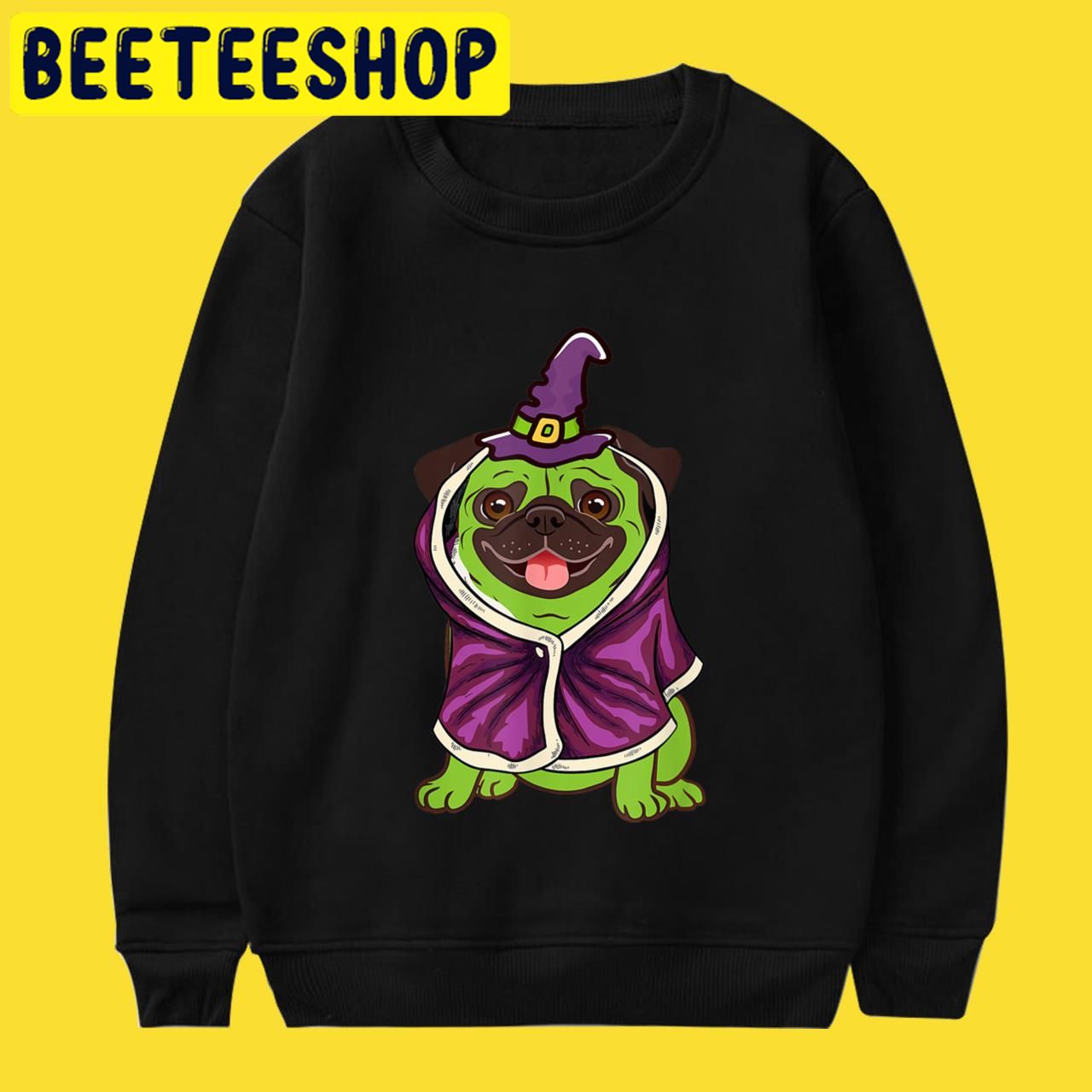 Green Witch Pug Cute Dog Costume Pug-o-ween Funny Halloween Trending Unisex T-Shirt Green Witch Pug Cute Dog Costume Pug-o-ween Funny Halloween Trending Unisex T-Shirt