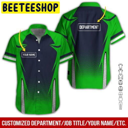 Greens Workwear Custom Name Hawaiian Shirt Greens Workwear Custom Name Hawaiian Shirt