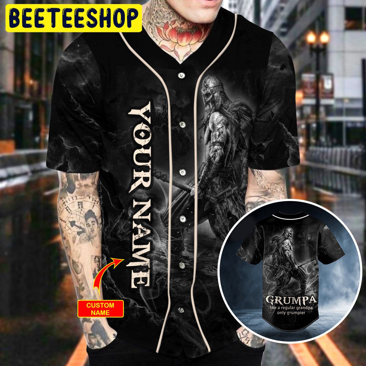 Grumpa Like A Regular Grandpa Only Grumpier Personalized Trending Baseball Jersey Grumpa Like A Regular Grandpa Only Grumpier Personalized Trending Baseball Jersey