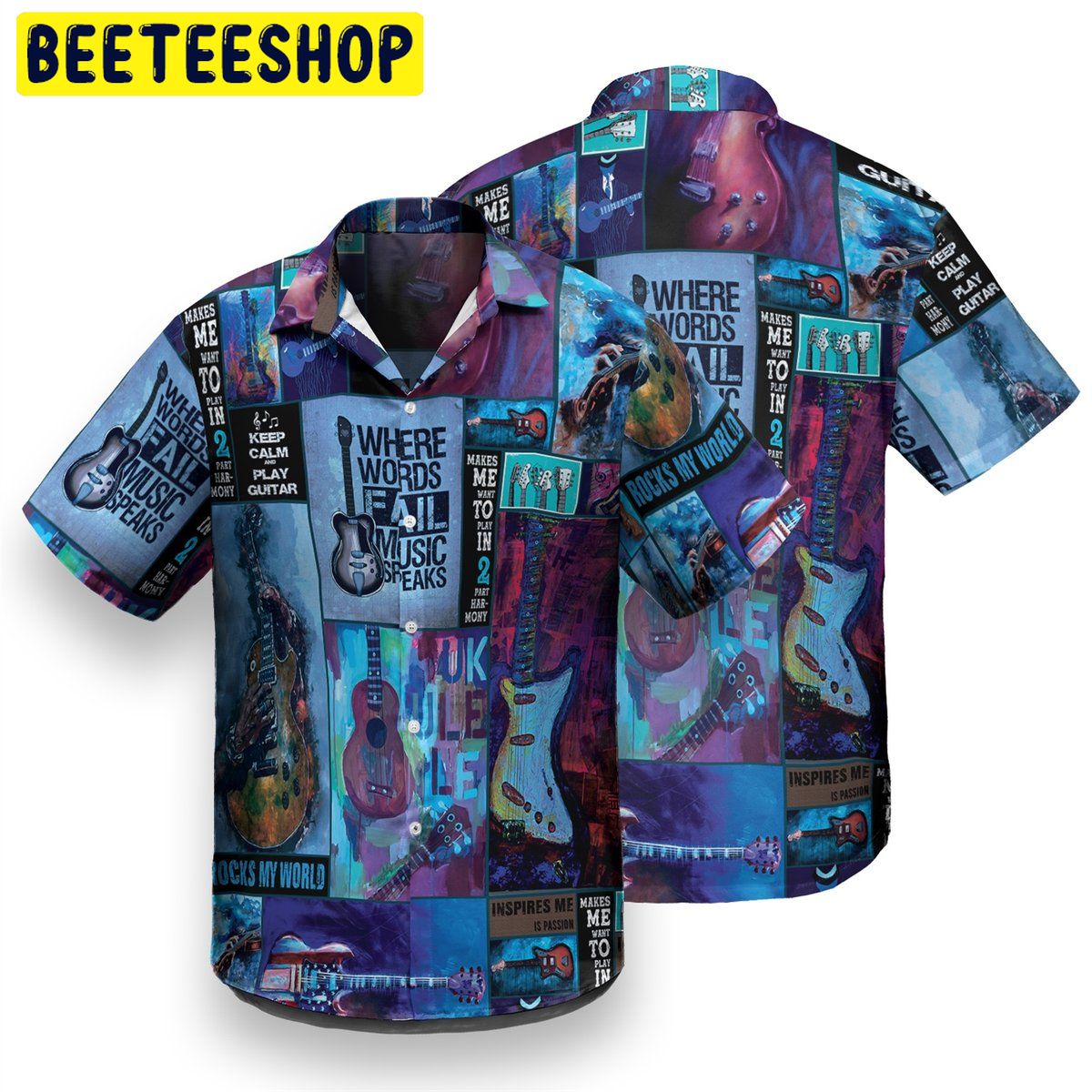 Guitar Art Guitarist Trending Hawaiian Shirt Guitar Art Guitarist Trending Hawaiian Shirt
