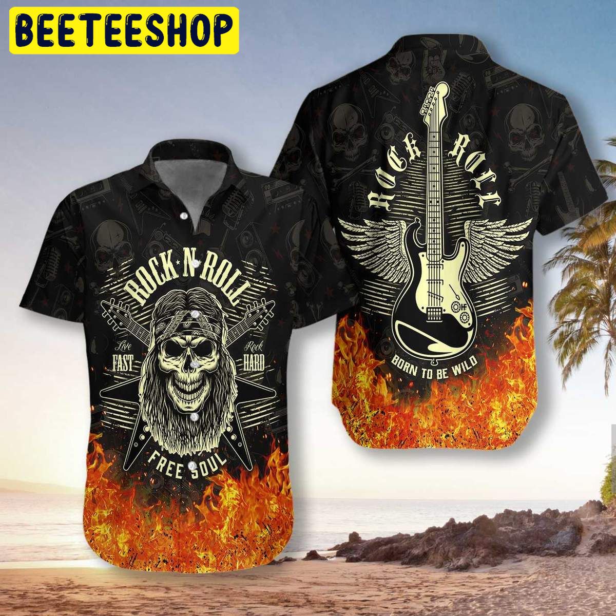 Guitar Born To Be Wild Trending Hawaiian Shirt Guitar Born To Be Wild Trending Hawaiian Shirt