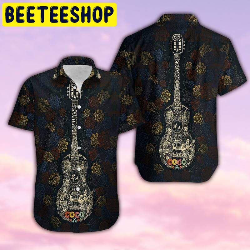 Guitar Coco Art Hawaiian Shirt Guitar Coco Art Hawaiian Shirt