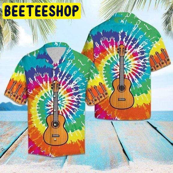Guitar Hippie Hawaiian Shirt Guitar Hippie Hawaiian Shirt