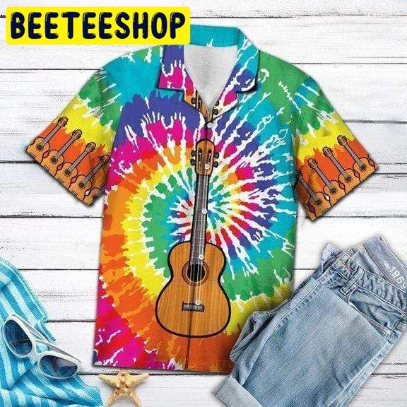 Guitar Hippie Hawaiian Shirt Guitar Hippie Hawaiian Shirt