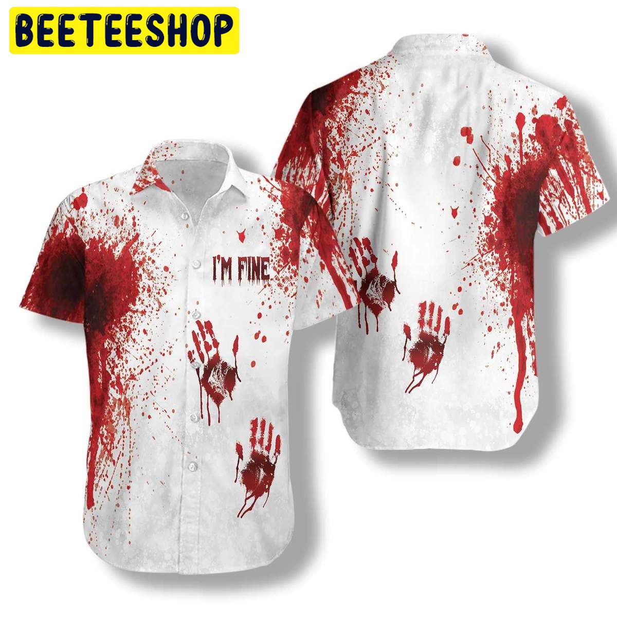 Halloween Blood Splatter Trending Hawaiian Shirt Halloween Blood Splatter Trending Hawaiian Shirt
