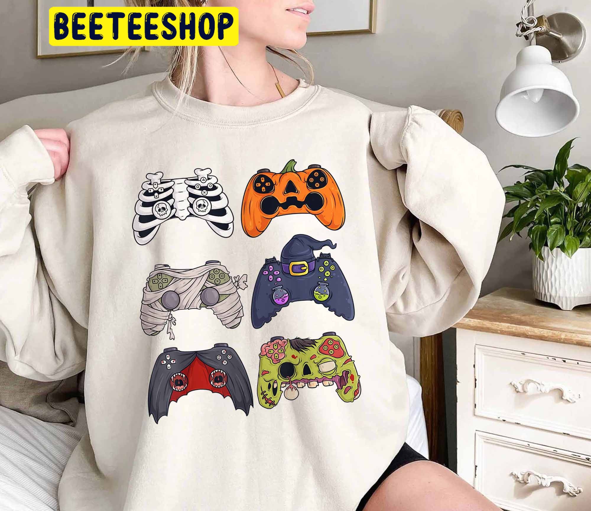 Halloween Game Controller Spooky Joysticks Trending Unisex Shirt Halloween Game Controller Spooky Joysticks Trending Unisex Shirt