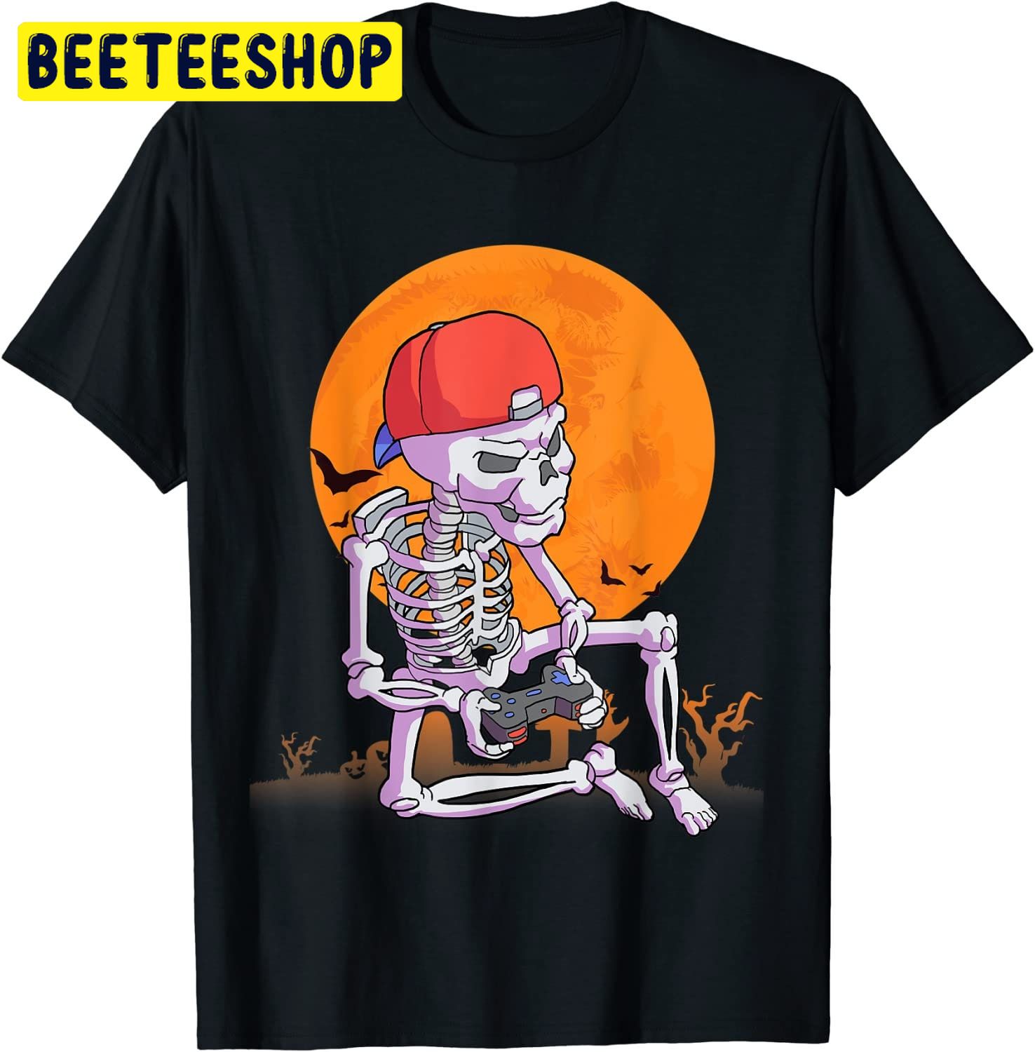 Halloween Gamer Gaming Skeleton Trending Unisex Shirt Halloween Gamer Gaming Skeleton Trending Unisex Shirt