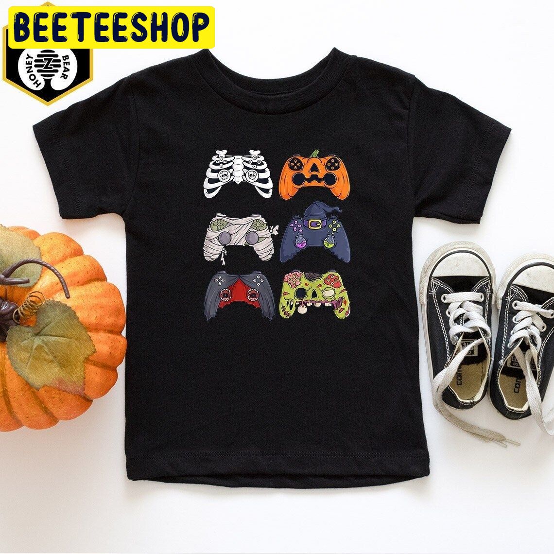 Halloween Gamer Toddler Skeleton Game Boy Trending Unisex Shirt Halloween Gamer Toddler Skeleton Game Boy Trending Unisex Shirt