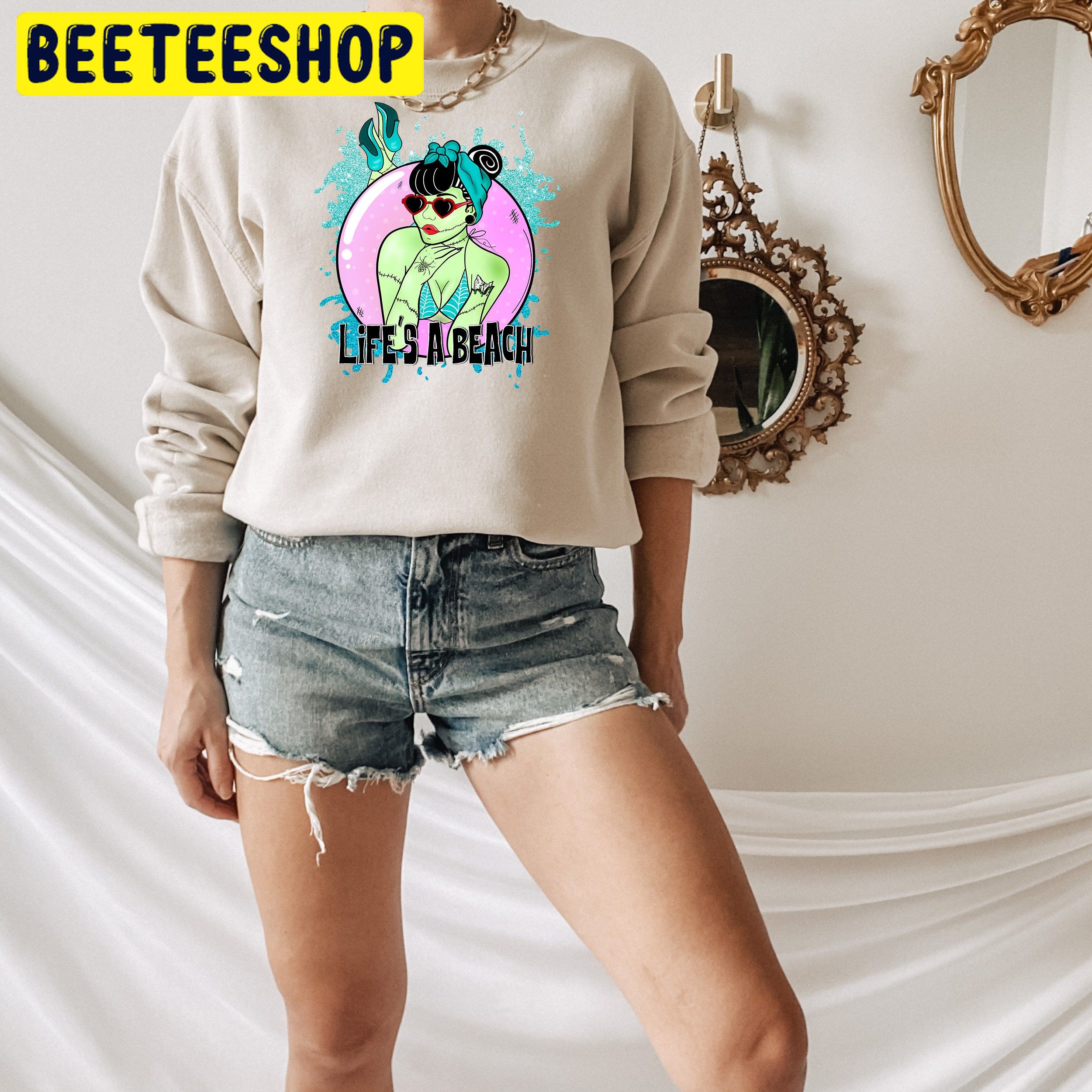 Halloween Life Is A Beach Funny Trending Unisex Hoodie Halloween Life Is A Beach Funny Trending Unisex Hoodie