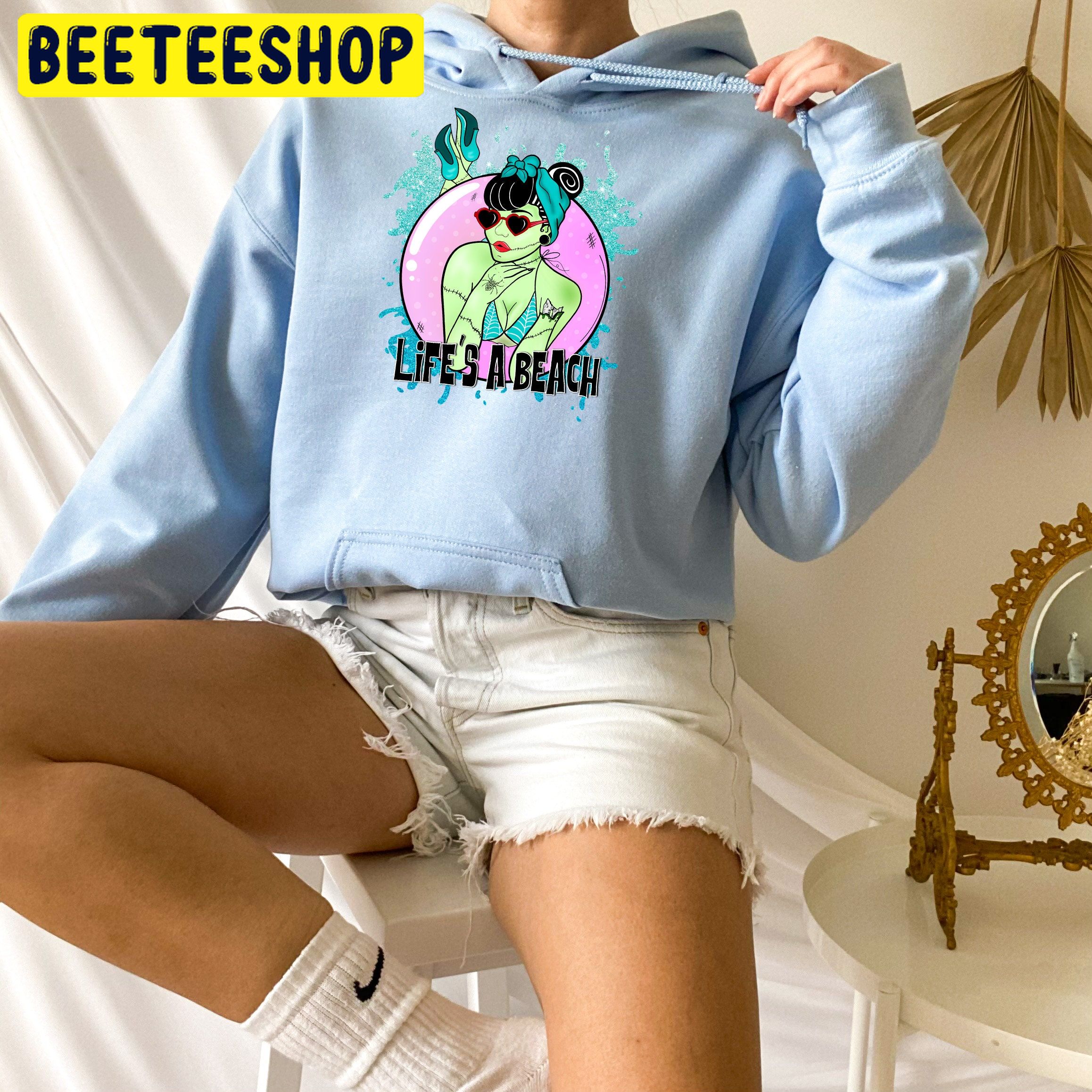 Halloween Life Is A Beach Funny Trending Unisex Hoodie Halloween Life Is A Beach Funny Trending Unisex Hoodie