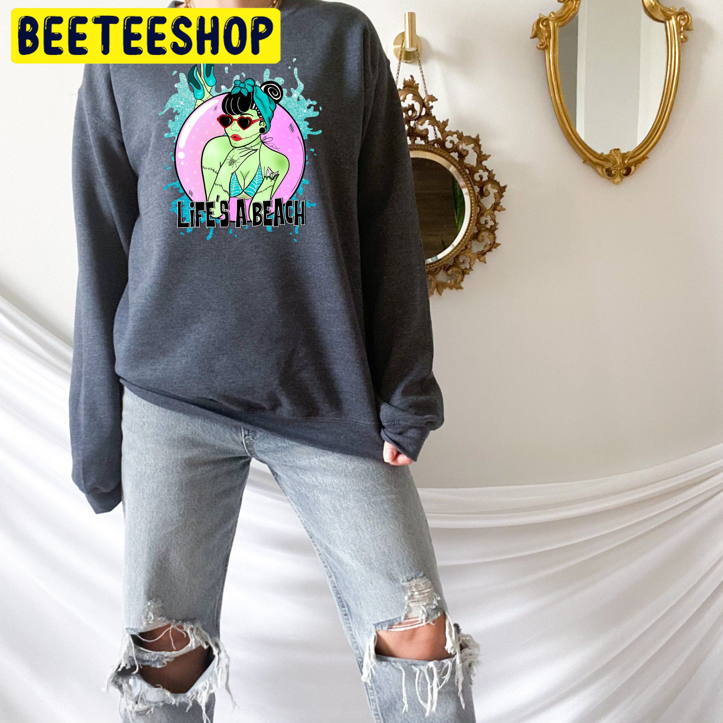 Halloween Life Is A Beach Funny Trending Unisex Hoodie Halloween Life Is A Beach Funny Trending Unisex Hoodie
