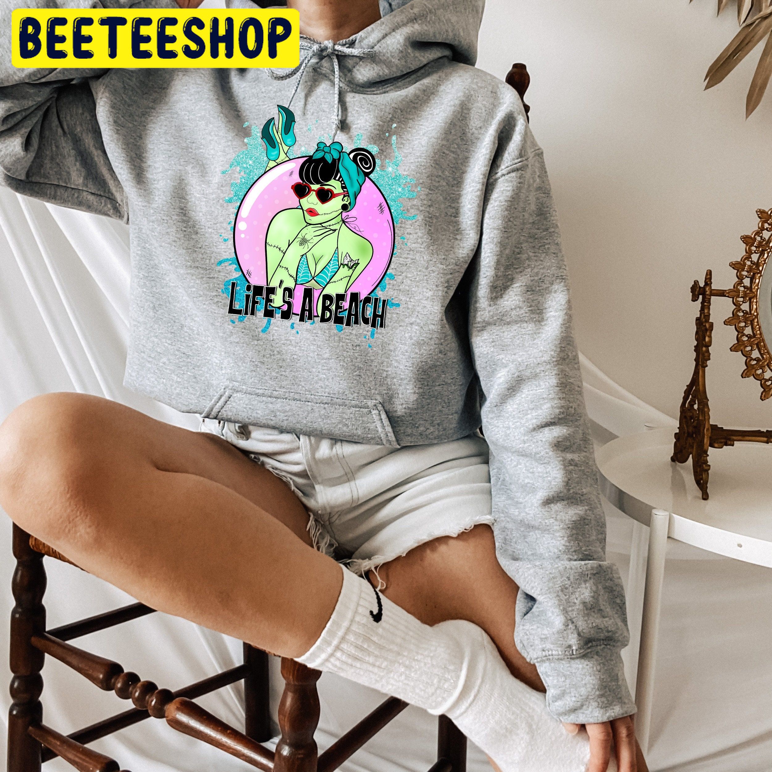 Halloween Life Is A Beach Funny Trending Unisex Hoodie Halloween Life Is A Beach Funny Trending Unisex Hoodie
