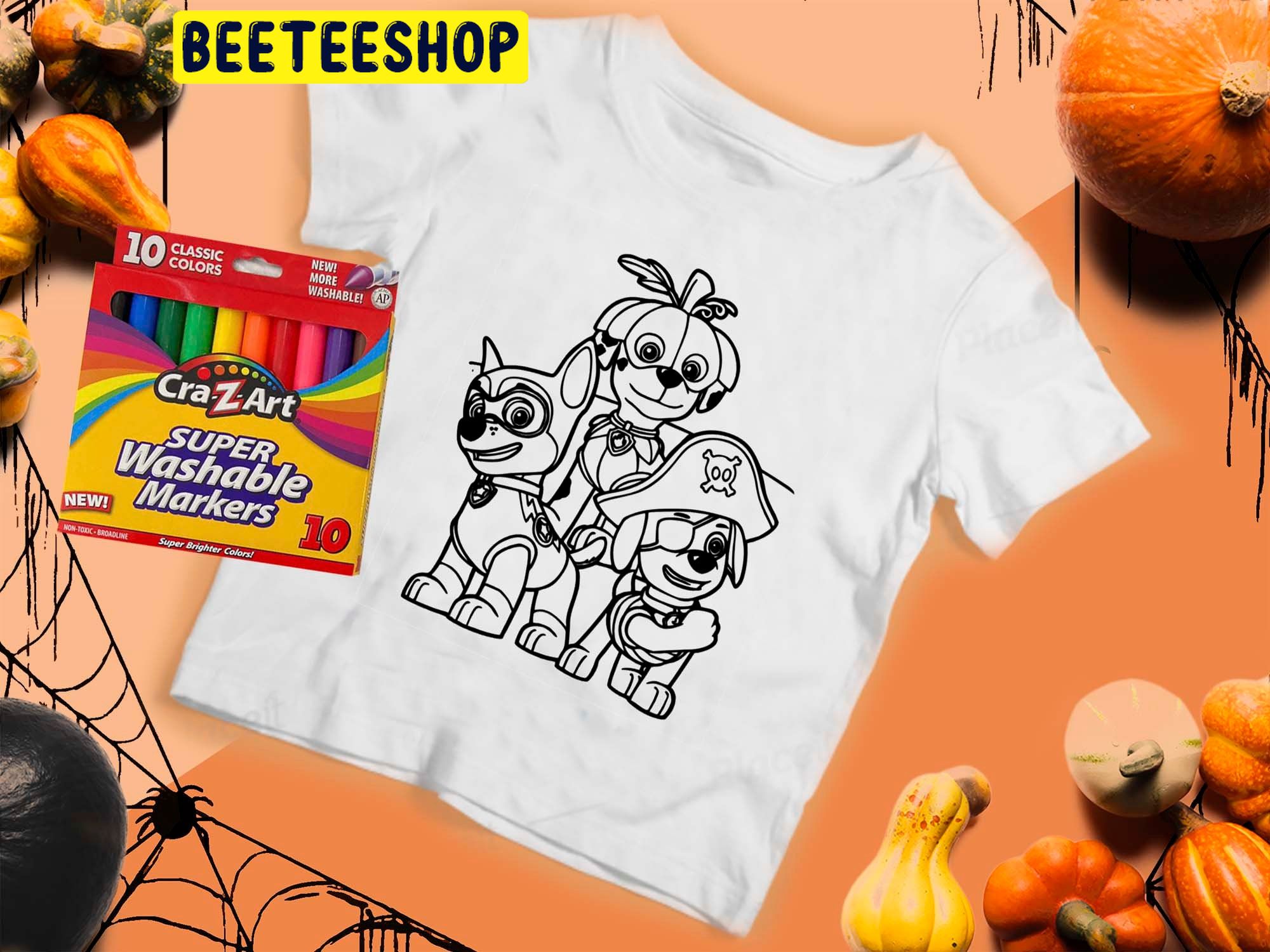 Halloween Paw Patrol Kids Coloring Trending Unisex Shirt Halloween Paw Patrol Kids Coloring Trending Unisex Shirt