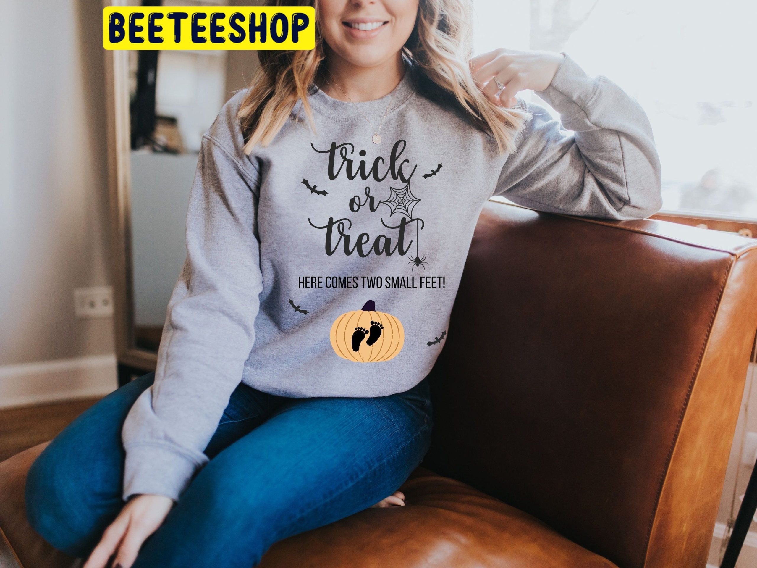 Halloween Pregnancy Announcement Trick Or Treat Trending Unisex Shirt Halloween Pregnancy Announcement Trick Or Treat Trending Unisex Shirt