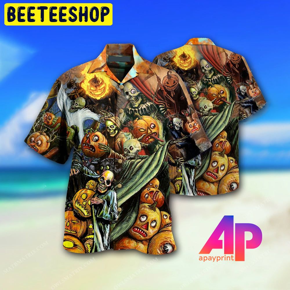 Halloween Pumpkin Scary Trending Hawaiian Shirt Halloween Pumpkin Scary Trending Hawaiian Shirt
