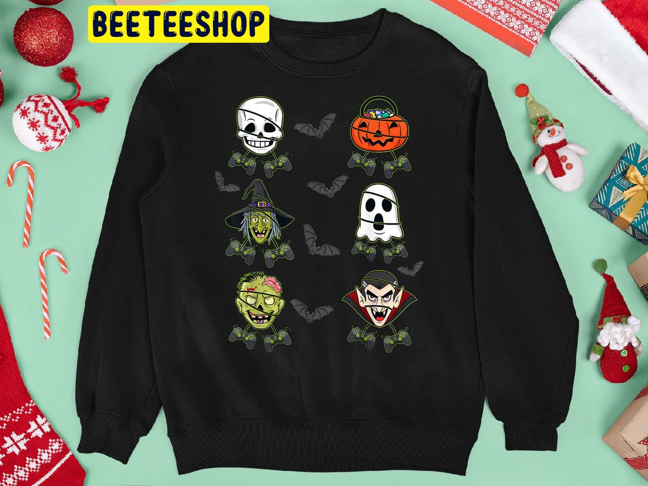Halloween Skeleton Gaming Witch Vampire Zombie Trending Unisex Shirt Halloween Skeleton Gaming Witch Vampire Zombie Trending Unisex Shirt