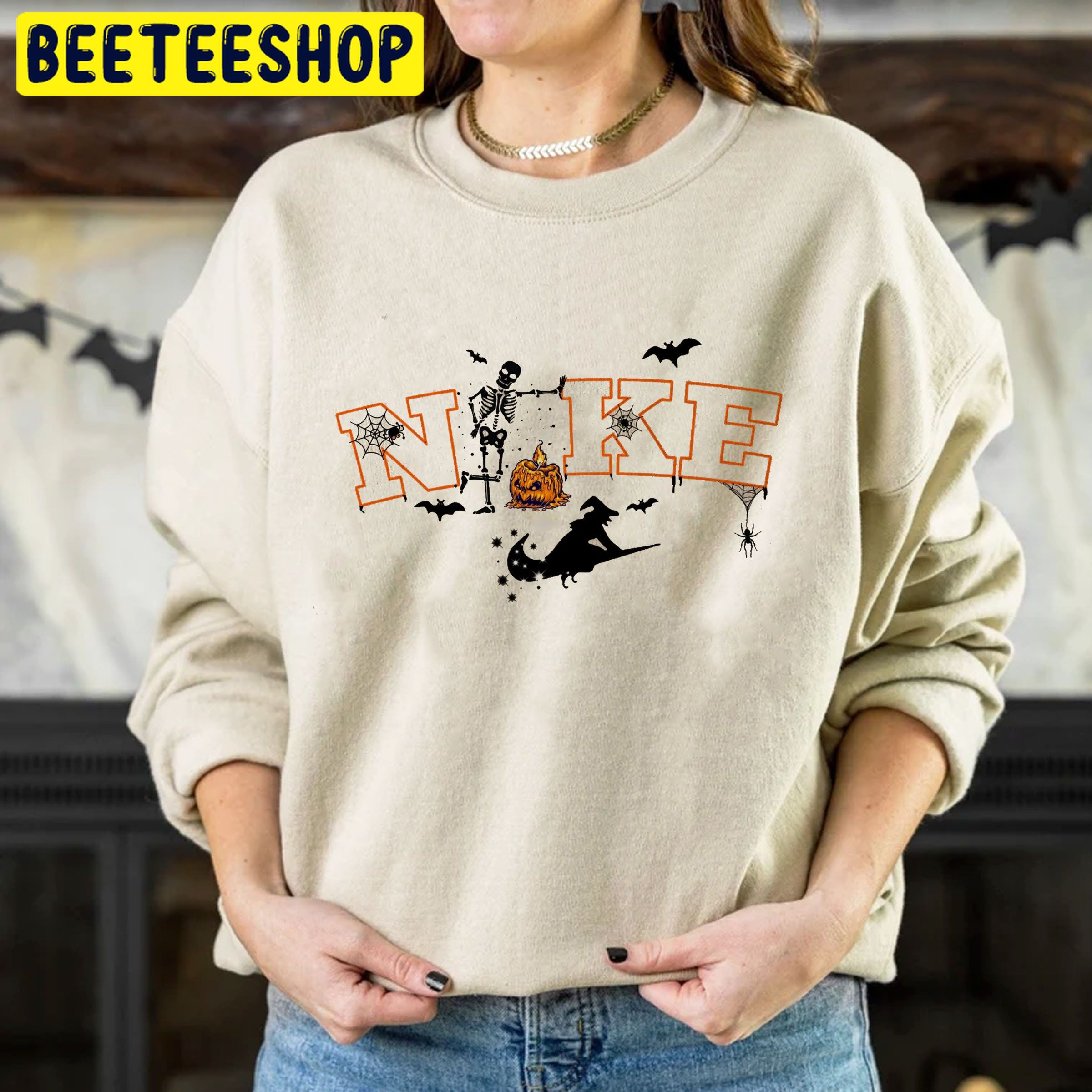 Halloween Skeleton Pumpkin Swoosh Skeleton Trending Unisex Shirt Halloween Skeleton Pumpkin Swoosh Skeleton Trending Unisex Shirt