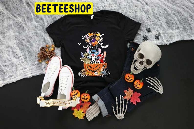 Halloween Stitch Coffee Cup Mickey Balloon Trick Or Treat HalloweenTrending Unisex Shirt Halloween Stitch Coffee Cup Mickey Balloon Trick Or Treat HalloweenTrending Unisex Shirt